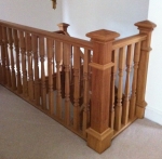 Hanging timber stair case